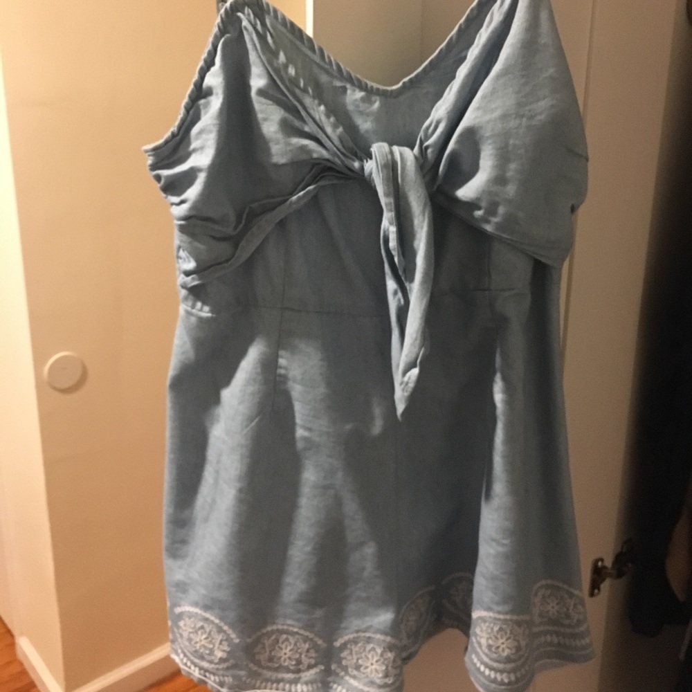 Front tie romper